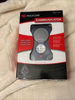 POLYCOM  Communicator USB Hands-Free Speakerphone - Black and Silver SKYPEP